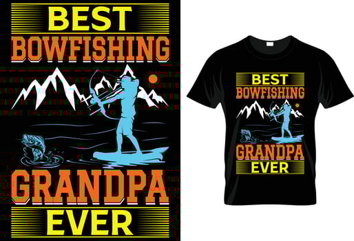 Best Bow fishing Grandpa Ever vector