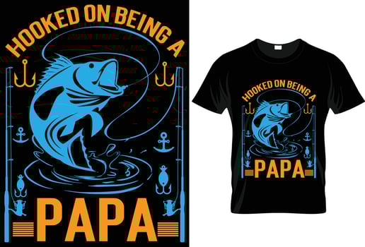 Hooked on Being a Papa vector