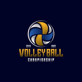 Volley ball logo vector design template