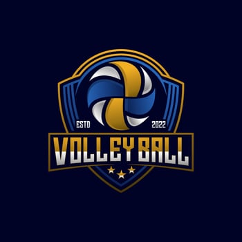 Volley ball logo vector design template
