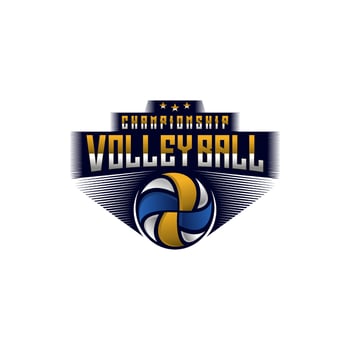 Volley ball logo vector design template