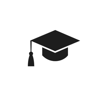 Graduation cap icon Silhouettes vector