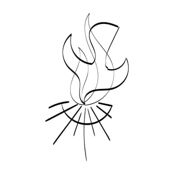 Christian Art. Hand Drawn Religious element. vector