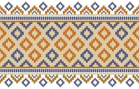 Geometric ethnic seamless pattern. Traditional tribal style. Design for background,illustration,texture,fabric,wallpaper,clothing,carpet,sarong,batik,embroidery vector