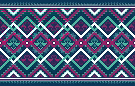 Abstract geometric ethnic seamless pattern. Traditional tribal style. Design for background,illustration,texture,fabric,batik,wallpaper,carpet,clothing,embroidery. vector