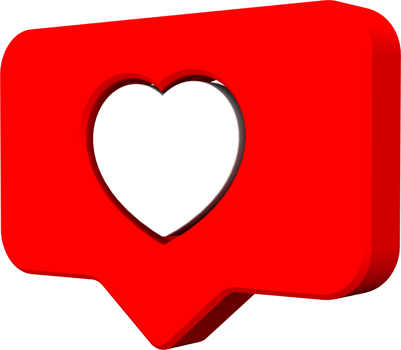 3d icon love notification png