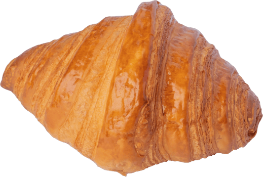 cutout croissant bread on transparent background. png
