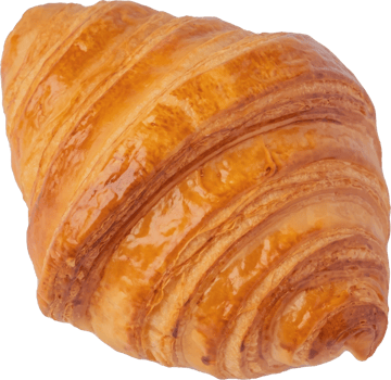 cutout croissant bread on transparent background. png