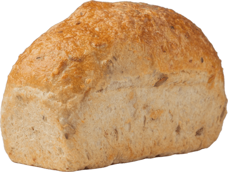 cutout whole wheat bread on transparent background. png