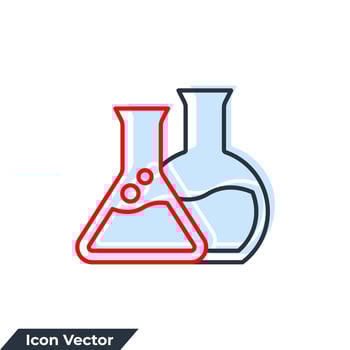 chemistry icon logo vector illustration. test tube symbol template for graphic and web design collection