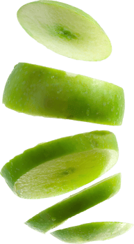 piece of green apple isolated png