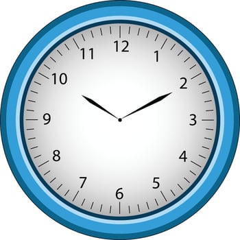 Isolated Wall Clock  Vector Illustration