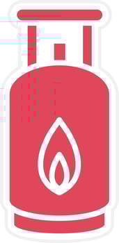 Gas Cylinders Icon Style vector