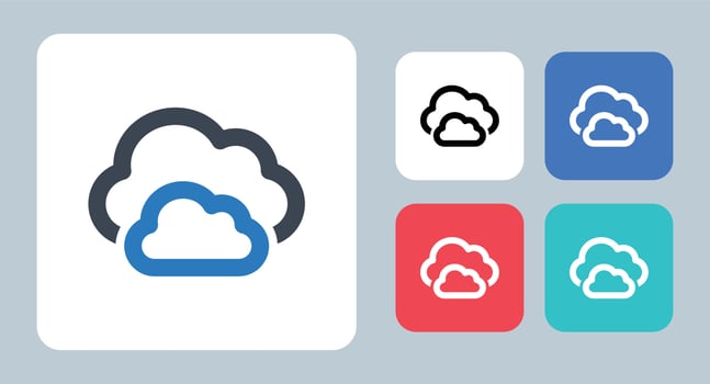 Cloudy icon - vector illustration . Weather, Cloudy, Clouds, Cloud, Forecast, Precipitation, Sky, Overcast, line, outline, flat, icons .