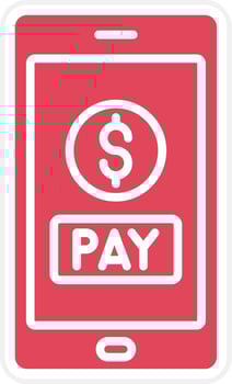 Pay Online Icon Style vector
