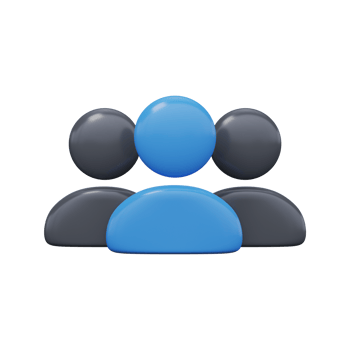 User group icon 3d render png