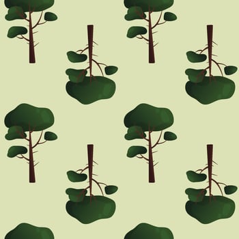 Vector pattern with tree