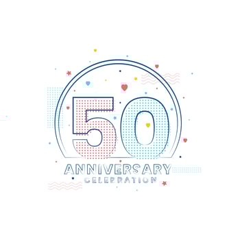 50 years Anniversary celebration, Modern 50 Anniversary design vector