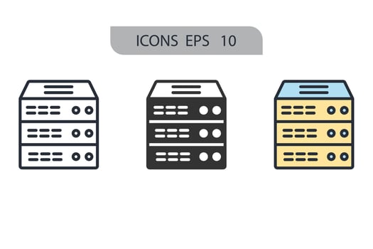 server icons  symbol vector elements for infographic web