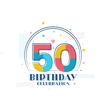 50 Birthday celebration, Modern 50th Birthday design vector