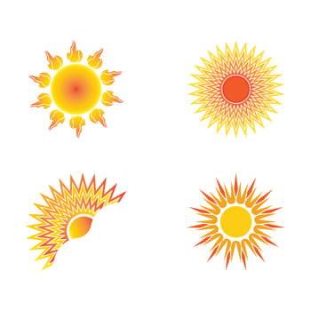 Sun vector illustration icon