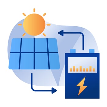 Perfect design icon of solar energy accumulation vector