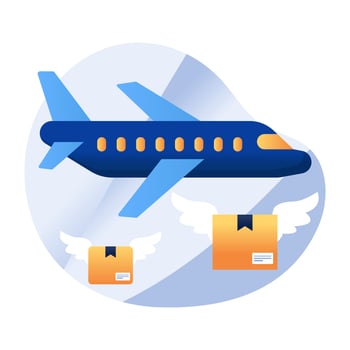 Modern design icon of air cargo vector