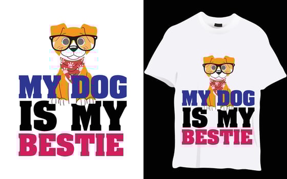 Dog t shirt design vector
