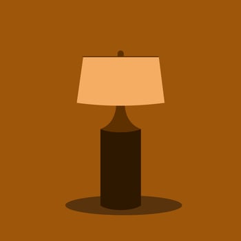 Flat illustration of table lamp vector
