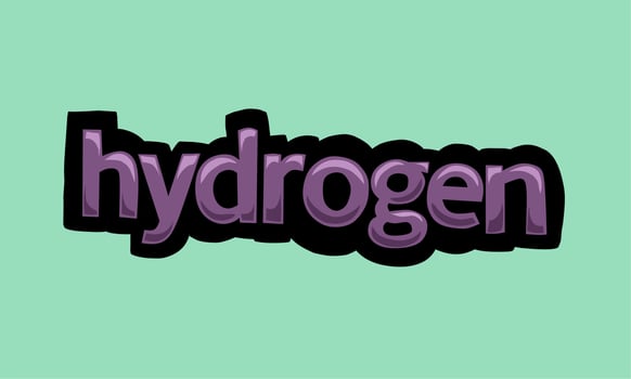 HYDROGEN background writing vector design
