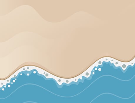 Stretch of sand on the beach that looks beautiful vector