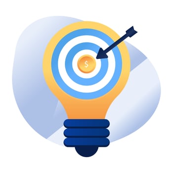 Perfect design icon of idea target vector