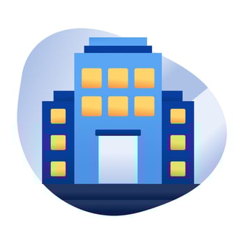 A modern design icon of office building vector
