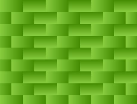 Abstract background with alternating green woven shapes vector