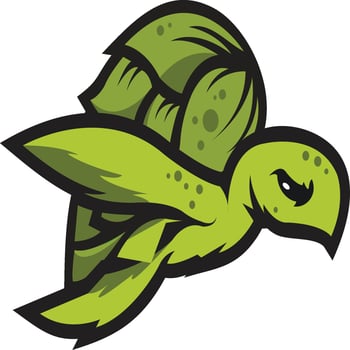 turtle logo vector