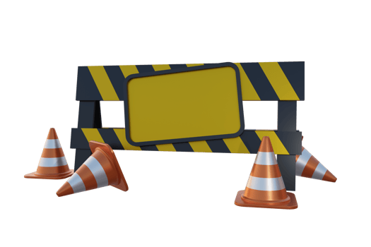 Under Construction 3D Render png