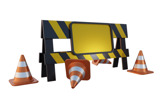 Under Construction 3D Render png