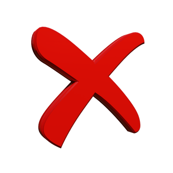 Creative Wrong Icon 3D Render png