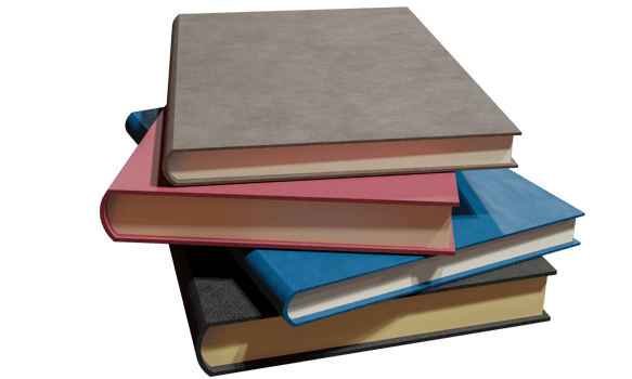 Books Composition 3D Render png