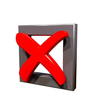 Creative Wrong Icon 3D Render png