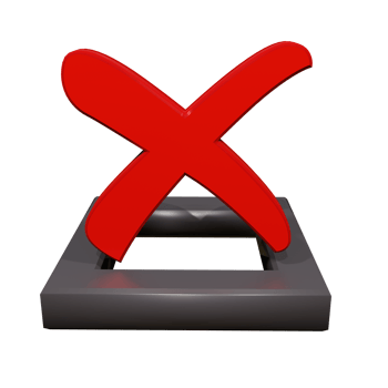 Modern Wrong Icon 3D Render png