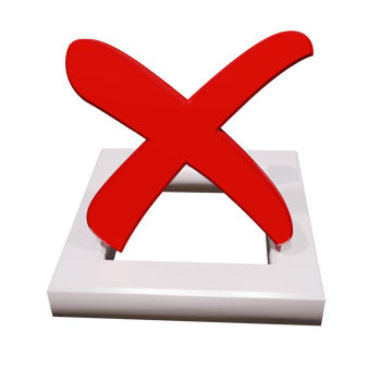 Modern Wrong Icon 3D Render png