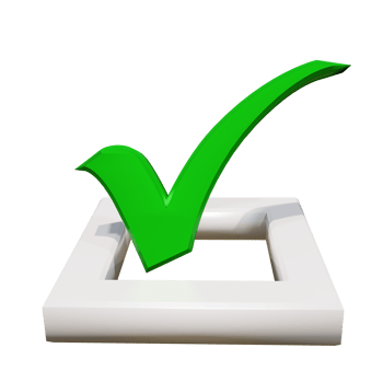 Correct Icon 3D Render png