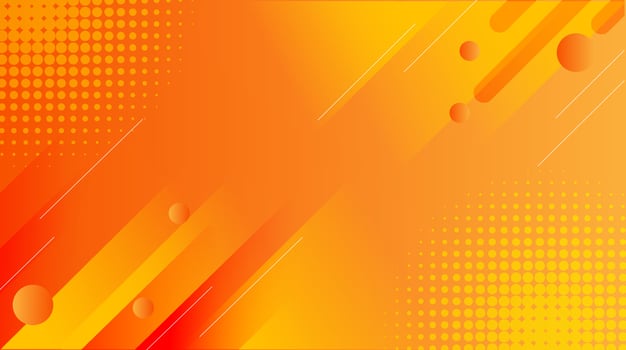 The orange background, with geometric and abstract line ornaments as well as gradients, is suitable for banners or design templates vector