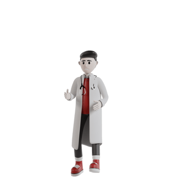 3d Isolated Doctor with snelli png