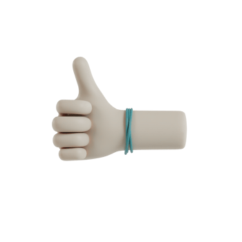 3D Isolated Hand Movements Wearing Bracelets png