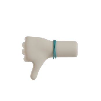 3D Isolated Hand Movements Wearing Bracelets png