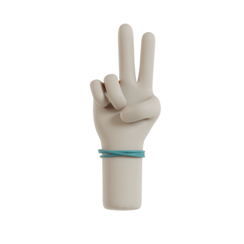 3D Isolated Hand Movements Wearing Bracelets png