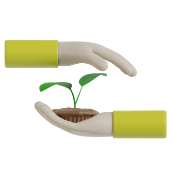 3D Isolated Environmental Greening Movement png