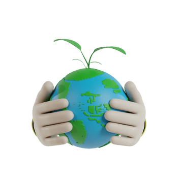 3D Isolated Environmental Greening Movement png